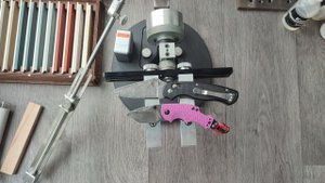 Заточка складных ножей Ganzo G729 440c и Kershaw Shuffle 8cr13MOV, абразивы Косим Pro Oil и 89А