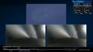 Первый старт и посадка носителей Falcon Heavy 1st start & landing//Tesla in space