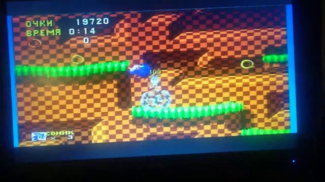 геймплей игры соник на сега 16bit
