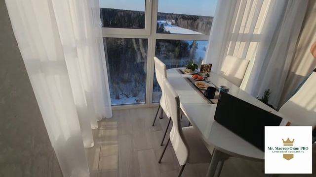 Панорамный балкон объединённый с кухней!