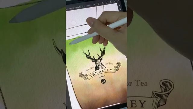 Wwatercolor on Ipad pro | App adobe fresco #short