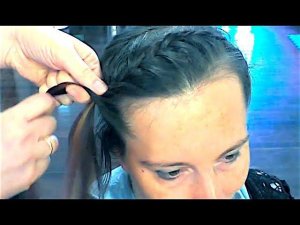 Плетение косички  на тонких волосах