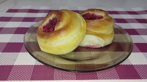 Сладкие БУЛОЧКИ и  Пирожки с творогом и брусникой!