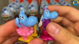 Открываем Яйца Сюрпризы с Коллекциоными фигурками Бегемотики. Unboxing Surprise Eggs Happy Hippo