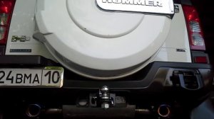 Двойной выхлоп на Hummer H3