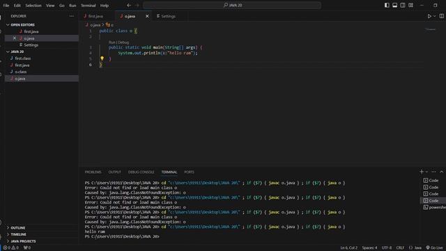 # java program in ? Code #Basic programs in java ......?