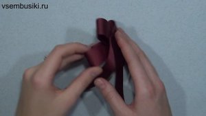 Как сделать бант галстук из ленты своими руками