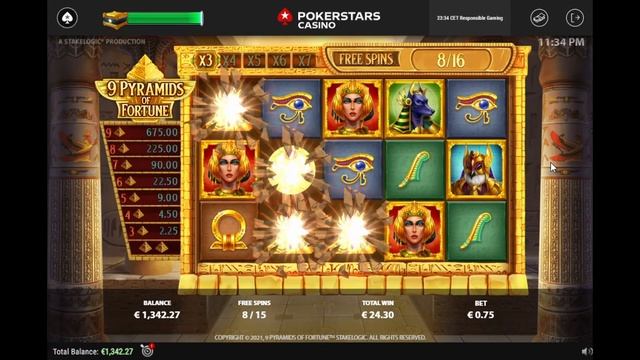 9 Pyramids of Fortune 5 bonus games смотреть онлайн