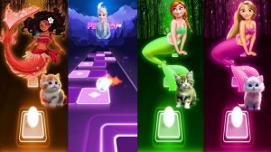 Moana How Far I'll Go | Elsa Let It Go | Anna Do You Want To Build A Snowman | Tangled | Cats Dance