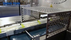 Упаковочное оборудование. Упаковка сыра в флоу пак в газовой среде на ЛИНЕПАК Ф3М BOX-MOTION