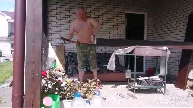 Строим терраску на даче совместно с детьми!!! смотреть онлайн