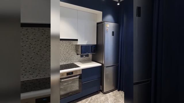 Темно синяя Кухня модерн смотреть онлайн