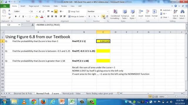 NORM.S.DIST Function in Excel 2010 смотреть онлайн