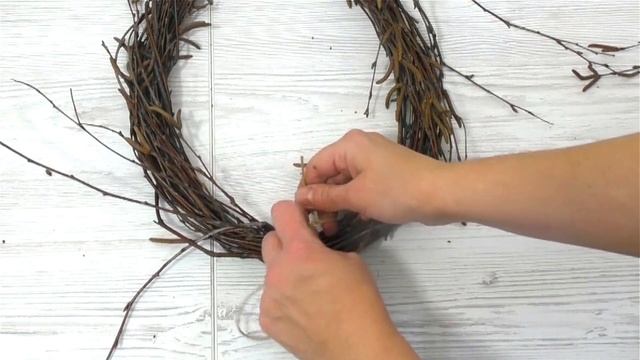 Новогодний венок: Как сделать основу венок из березовых веток. Своими руками смотреть онлайн