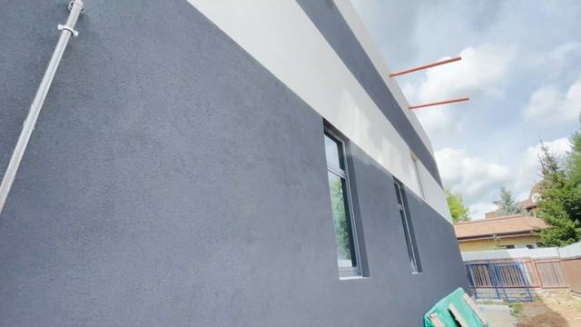 ШТУКАТУРКА И ПОКРАСКА ФАСАДА. ДОМ В СТИЛЕ ХАЙТЕК. смотреть онлайн