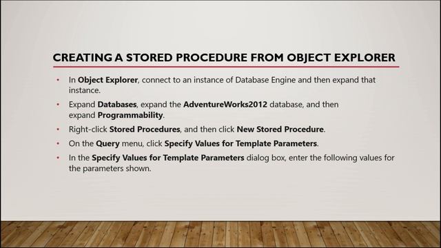 SQL Stored Procedures - Part 1