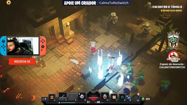 Minecraft Dungeons Nintendo Switch AO VIVO - #3 MID GAME смотреть онлайн