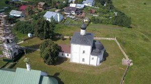 Кидекша. Церковь Бориса и Глеба с высоты птичьего полёта.