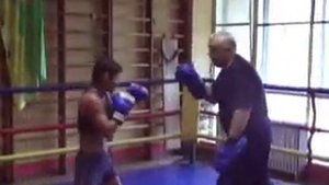 Бокс.Токтаулова Настя.Работа на лапах.#1