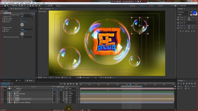 Делаем заставку с мыльными пузырями в After Effects - AEplug 119
