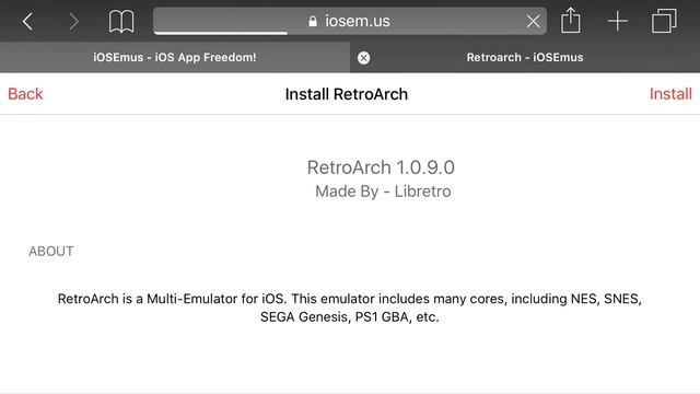 RETRO-ARCH BACK ON IOS 9 AND 10! NO JAILBREAK/NO PC (GBA,SEGA,SNES,PS1) смотреть онлайн