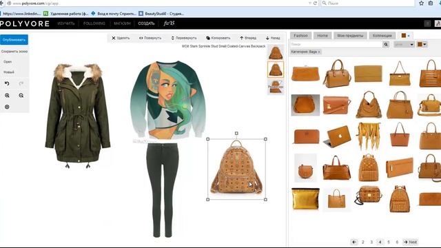 Как создать коллаж или сет в Polyvore смотреть онлайн