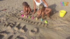 Кафе "Хэллоу Кидс" ( Играем на пляже )/ Cafe "Hellokids" (We play on the beach)