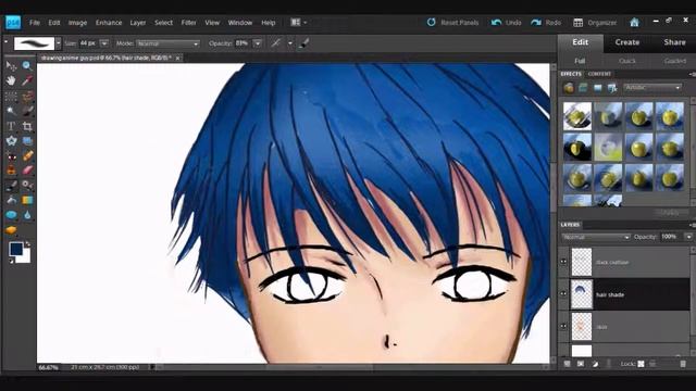 Colouring anime boy on Photoshop! смотреть онлайн