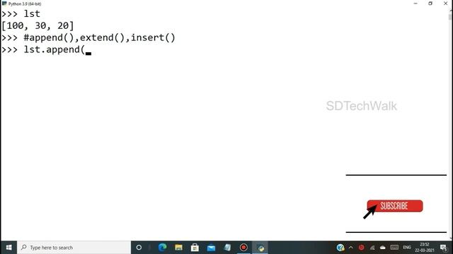 06 Lists in Python #How to create Lists in Python #List Methods in Python #SDTechWalk