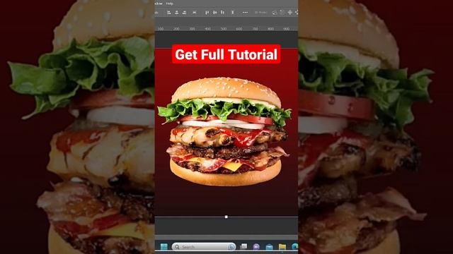 Full link.  https://youtu.be/0E7QIBEpxJU #photoshop #short #burger #tutorial #design