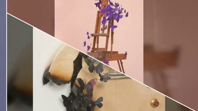 Бабочки на стене, декор дизайн дома и стен смотреть онлайн