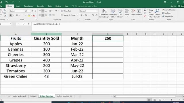 offset function in excel | offset formula in excel | смотреть онлайн