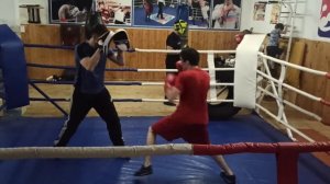 Любительский Бокс тренировки работа на лапах