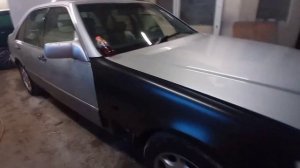 Восстановление Мерседеса w140.Мерс приехал на кузовные работы и покраску.