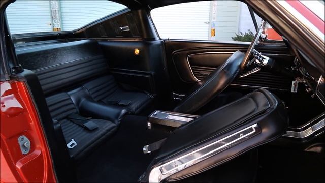 1966 Ford Mustang Fastback Red White Stripes смотреть онлайн