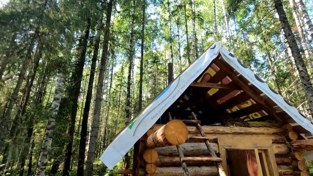 Подготовка металлолома к телепортации. Первый дым из новой печи. Таёжная изба в одного. смотреть онлайн