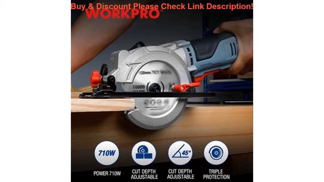 Review WORKPRO 710W Electric Mini Circular Saw Power Tools Multifunctional Electric Saw With TCT Bl смотреть онлайн