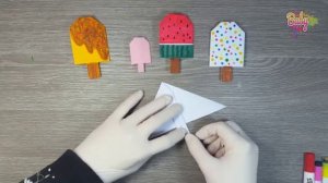 فكرة سهلة وبسيطه ? عمل مثلاجات بالورق للاطفال ? Paper Ice Cream