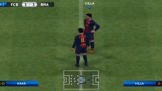 Barcelona vs Real Madrid champions leagues amistoso 2012 (pes 2012 PSP) смотреть онлайн