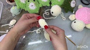 МК плюшевой черепашки крючком/ вязанная черепашка из плюшевой пряжи