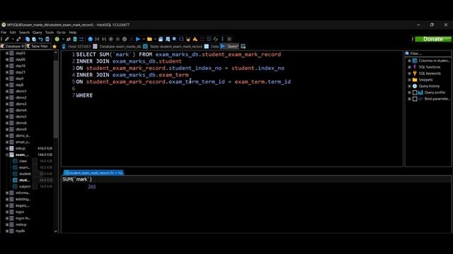 Efficient Query Writing with SQL SUM Function | Database Management Systems | Question Set 26