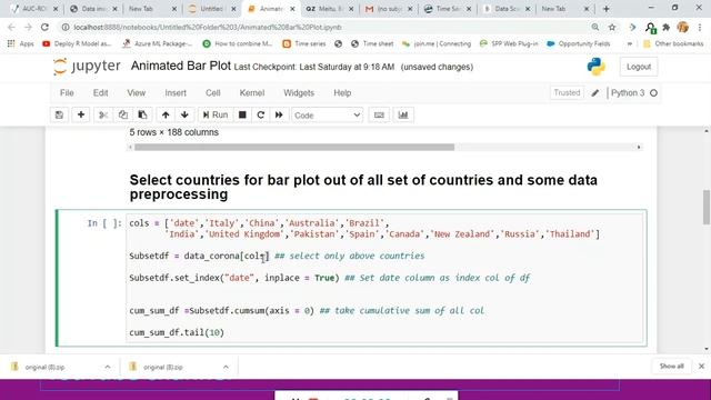 How to create Animated Race Bar chart with Python |Animated Plot with Python | Covid19 Data bar plo