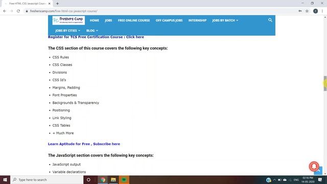 Free HTML, CSS, Javascript Course | Online Certification Course for Beginners | 100% Off