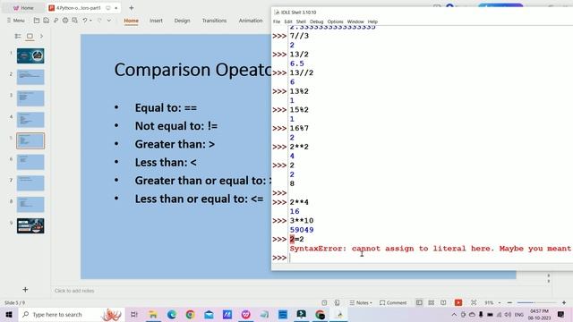 Python Operators Part 1: Arithmetic and Comparison Operators | #pythontutorial
