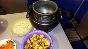Свиные ребра с картошкой в афганском казане. Очень вкусное и простое блюдо!!!#быстро_вкусно