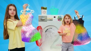 Кукла Барби и большая стирка - наводим порядок в кукольном доме. Видео для девочек про жизнь Барби