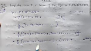 Class-11 Ex-9.3,Q-18 ( Sequence and Series ) NCERT Math