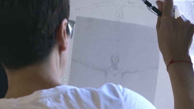 "Перестеклить" или перенос рисунка на лист через окно. Показывает художник Марина Дайковская