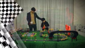 Soba Slot car racing track battery train toy