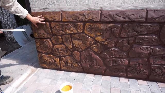 Штукатурка под камень. Покраска под натуральный камень.